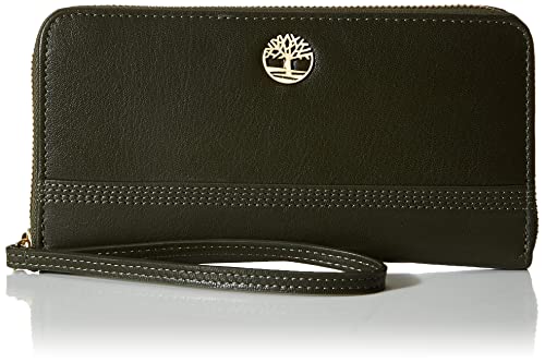 Timberland Damen Leather RFID Zip Around Wallet Clutch with Wristlet Strap Handgelenk, Traubenblatt von Timberland