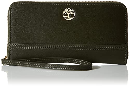 Timberland Damen Geldbörse aus Leder, RFID-Reißverschluss, mit Handgelenkschlaufe Armband, Grape Leaf von Timberland