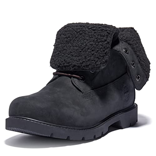 Timberland Damen Linden Woods Wasserdichter Fleece, zusammenklappbar Mode-Stiefel, Schwarz Nubuk, 39.5 EU von Timberland