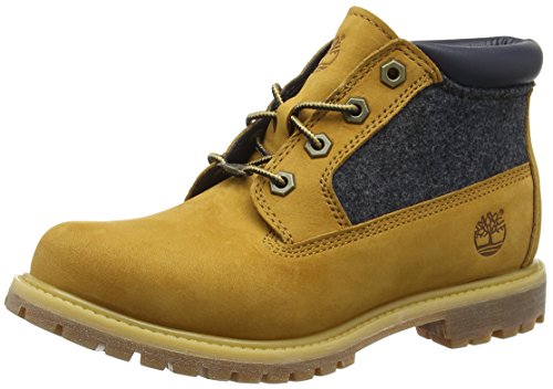 Timberland Damen Nellie Double F/L Chukka Boots Braun (Wheat Nubuck with Blue Felt) 37 EU von Timberland