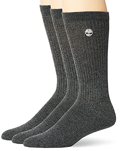 Timberland Damen 3-Pack Ribbed Full Comfort Boot Socks Freizeitsocken, schwarz, Einheitsgröße von Timberland