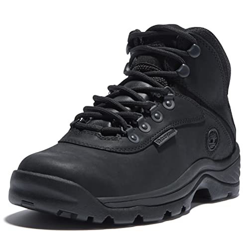 Timberland Damen Weiße Ledge Mid Ankle Wanderstiefel, Schwarze Vollmaserung, 39.5 EU von Timberland