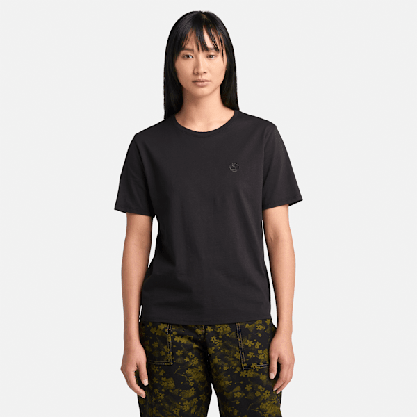 Timberland - Dunstan Kurzarm-T-Shirt für Damen in Schwarz, Damen, Schwarz, Größe: XXS von Timberland