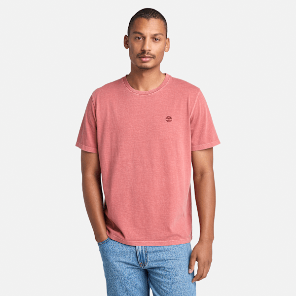 Timberland - Dunstan River Kurzarm-T-Shirt in Stückfärbung für Herren in Rot, Herren, Rot, Größe: XXL von Timberland
