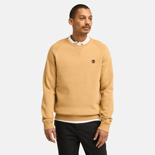 Timberland - Exeter River Rundhals-Sweatshirt mit angerauter Innenseite für Herren in Gelb, Mann, Gelb, Größe: S Timberland - Exeter River Rundhals-Sweatshirt mit angerauter Innenseite für Herren in Gelb, Mann, Gelb, Größe: S von Timberland