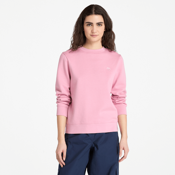 Timberland - Exeter River Sweatshirt mit gebürsteter Rückseite und Rundhalsausschnitt für Damen in Pink, Frau, Pink, Größe: L Timberland - Exeter River Sweatshirt mit gebürsteter Rückseite und Rundhalsausschnitt für Damen in Pink, Frau, Pink, Größe: L von Timberland