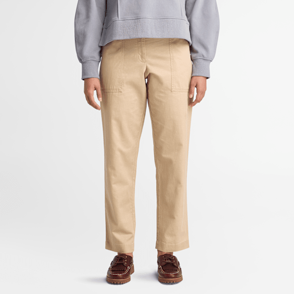 Timberland - Fatigue Utility-Hose aus Leinen für Damen in Beige, Damen, Beige, Größe: 23 von Timberland
