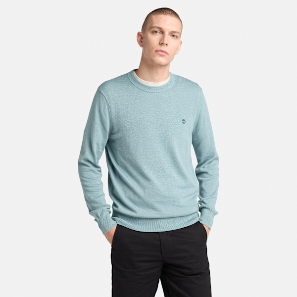 Timberland - Garngefärbter Williams River Pullover aus Baumwolle für Herren in Hellblau, Herren, Blau, Größe: 3XL von Timberland