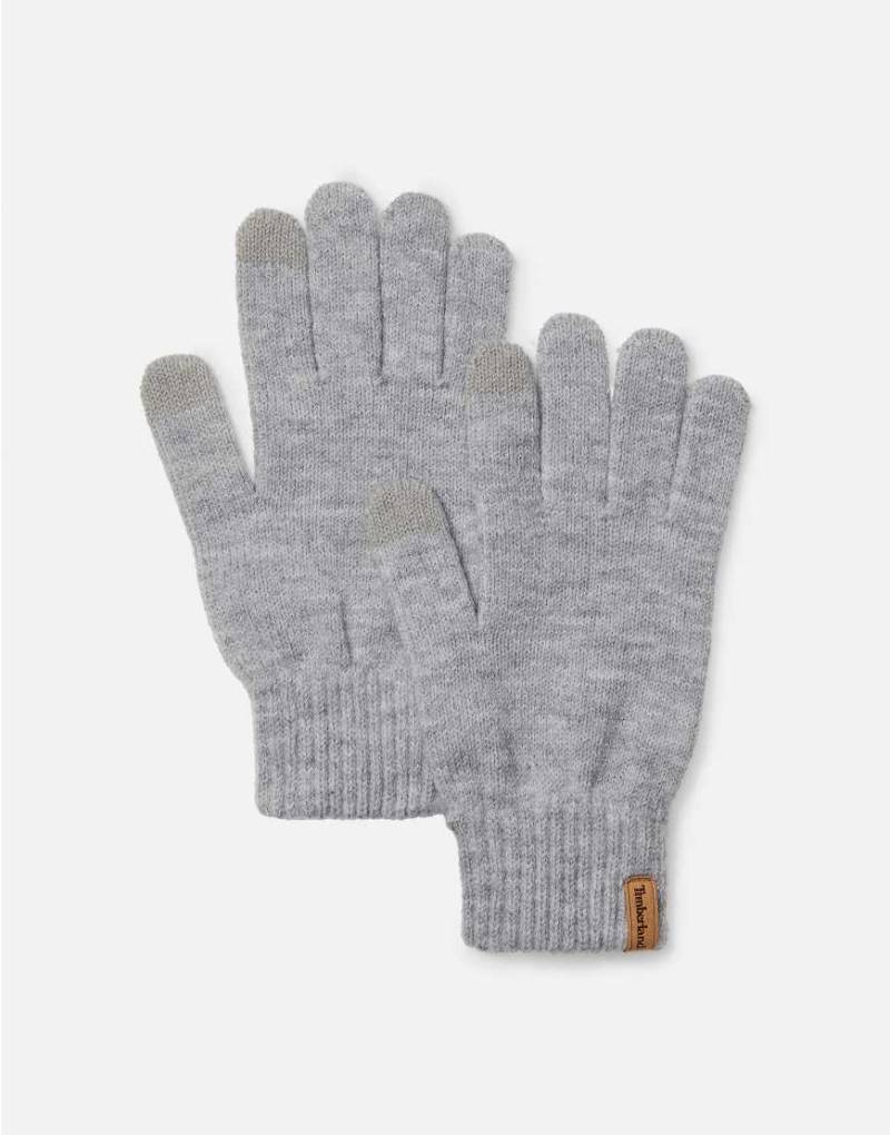 Timberland - Gerippte Strickhandschuhe in mittlerem Heidegrau von Timberland