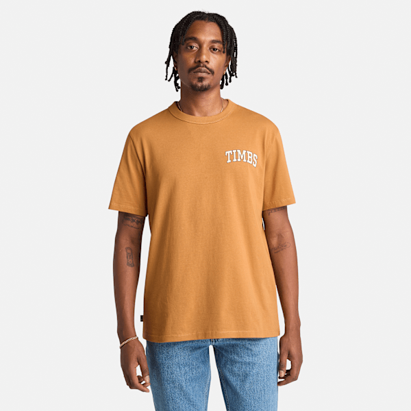 Timberland - Grafisches TIMBS T-Shirt für Herren in Dunkelgelb, Mann, Gelb, Größe: XXL Timberland - Grafisches TIMBS T-Shirt für Herren in Dunkelgelb, Mann, Gelb, Größe: XXL von Timberland