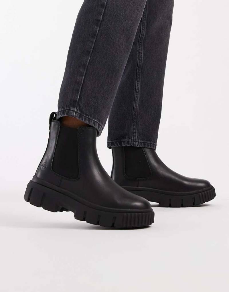 Timberland - Greyfield - Chelsea-Stiefel aus Vollnarbenleder in Schwarz von Timberland