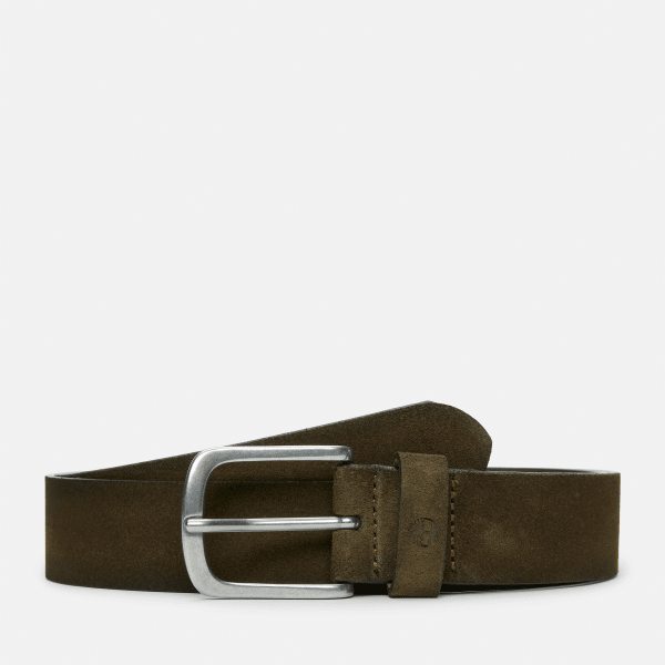 Timberland - Gürtel 32 mm aus weichem Veloursleder für Herren in Grün, Mann, Grün, Größe: M von Timberland