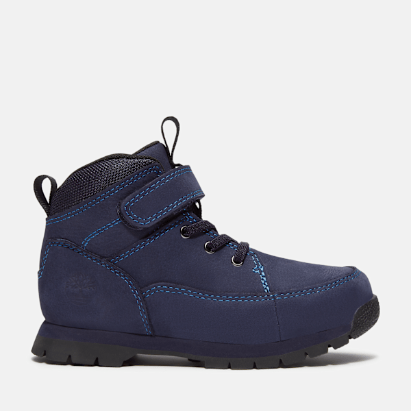 Timberland - Halbhoher Euro Rock Boot mit Klettverschluss für Jugendliche in Dunkelblau, Blau, Größe: 35 von Timberland