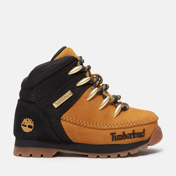 Timberland - Halbhoher Euro Sprint Boot zum Schnüren für Kleinkinder in Schwarz und Gelb, Gelb, Größe: 24 Timberland - Halbhoher Euro Sprint Boot zum Schnüren für Kleinkinder in Schwarz und Gelb, Gelb, Größe: 24 von Timberland