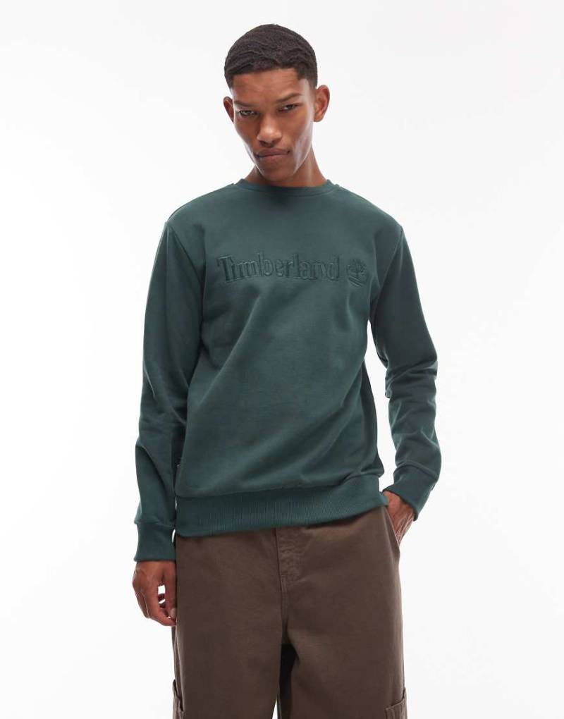 Timberland - Hampton - Sweatshirt in Grün mit Logostickerei auf der Brust von Timberland
