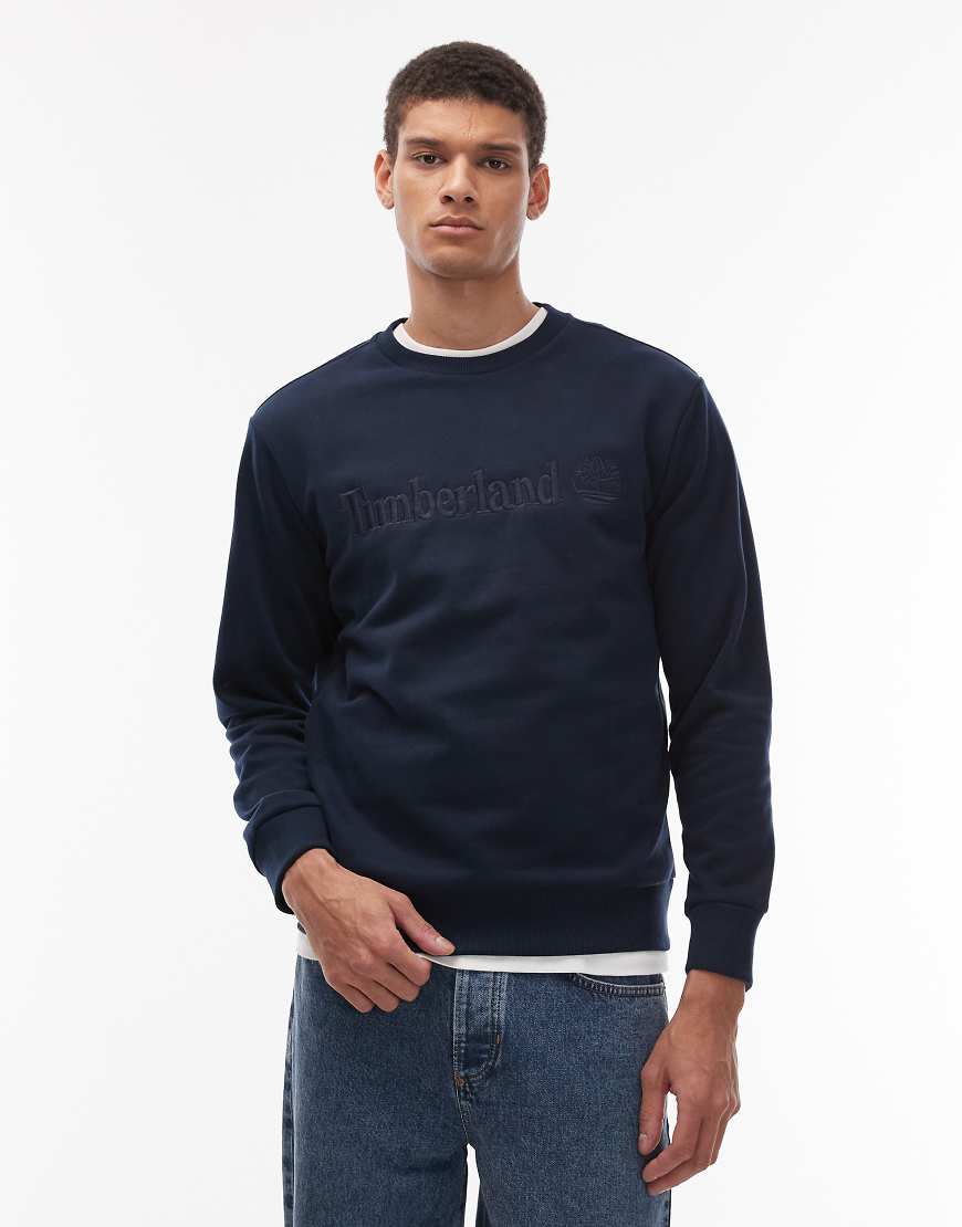 Timberland - Hampton - Sweatshirt in Marineblau mit Logostickerei auf der Brust von Timberland