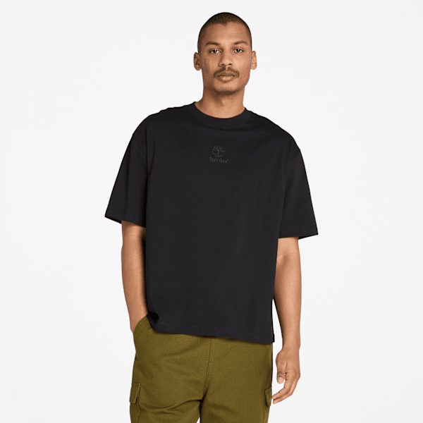 Timberland - Hampton T-Shirt mit farblich abgestimmtem Stack-Logo für Herren in Schwarz, Herren, Schwarz, Größe: S von Timberland