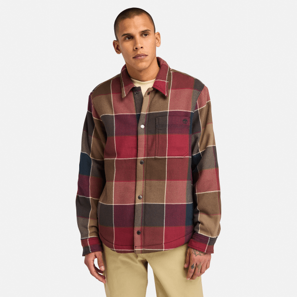 Timberland - Hemdjacke mit Karomuster und Fleecefutter für Herren in Rot, Mann, Rot, Größe: XL Timberland - Hemdjacke mit Karomuster und Fleecefutter für Herren in Rot, Mann, Rot, Größe: XL von Timberland