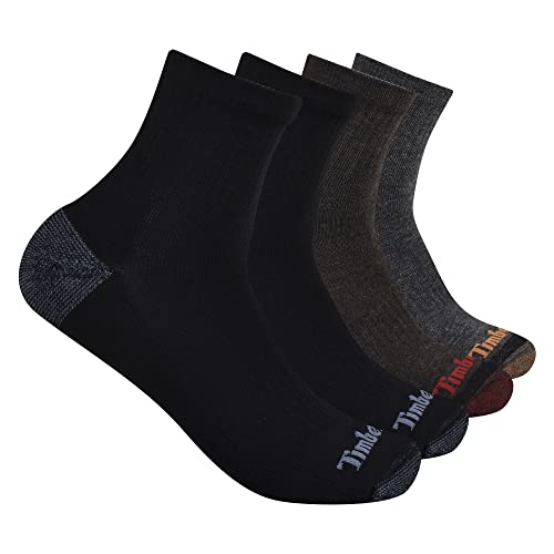 Timberland Herren 4er-Pack halbgepolsterte Viertelsocken Quarter Socken, Mehrfarbig, Einheitsgre von Timberland