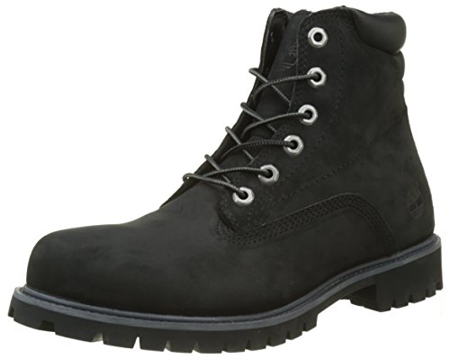 Timberland Herren 6 Inch Basic Alburn Waterproof Schnürstiefel, Schwarz Black Nubuck, 45 EU von Timberland