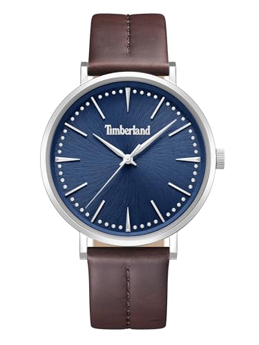 Timberland RIPTON Uhr für Herren in der Farbe Braun mit Armband aus Leder, Wasserdichtigkeit: 5 bar, Gehäusedurchmesser: 42 mm, TDWGA0029202 von Timberland