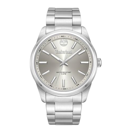 Timberland NORTHBRIDGE Uhr für Herren in der Farbe Silber mit Armband aus Edelstahl, Wasserdichtigkeit: 5 bar, Gehäusedurchmesser: 45 mm, TDWGG0030001 von Timberland
