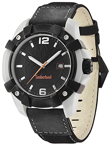 Timberland Herren Analog Quarz Uhr mit Leder Armband 13326JPGYB/02B von Timberland