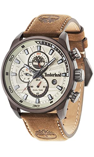 Timberland Herren Analog Quarz Uhr mit Leder Armband 4895148669723 von Timberland