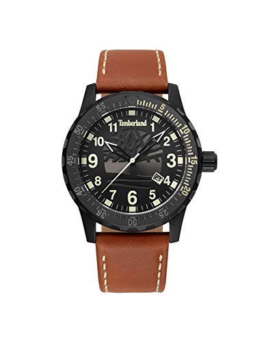 Timberland Herren Analog Quarz Uhr mit Leder Armband TBL.15473JLB/02 von Timberland