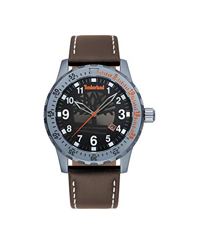 Timberland Herren Analog Quarz Uhr mit Leder Armband TBL.15473JLU/02 von Timberland