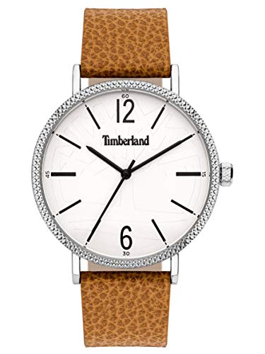 Timberland Herren Analog Quarz Uhr mit Leder Armband TBL15636JYS.01, White von Timberland