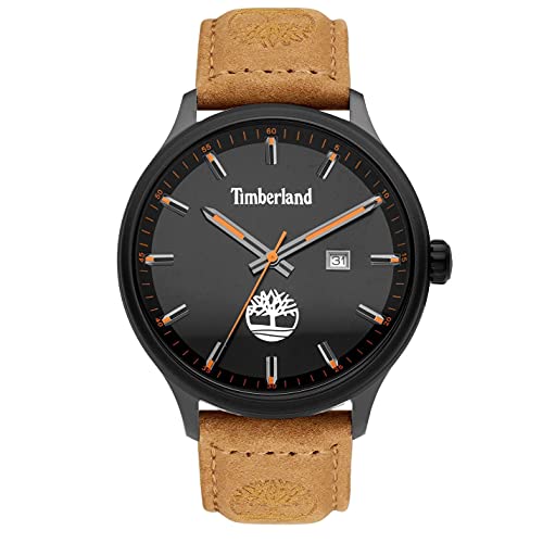Timberland Southford Herren Armbanduhr Leder Braun 44 mm, Quarzuhr, Wasserdichtigkeit: 5 Bar, TDWGB2102201 von Timberland