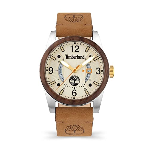 Timberland Herren Analog Quarz Uhr mit Leder Armband TDWGB2103401 von Timberland