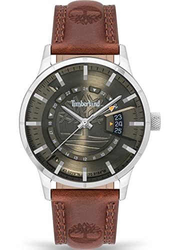 Timberland Herren Analog Quarz Uhr mit Leder Armband TDWGB2201502 von Timberland