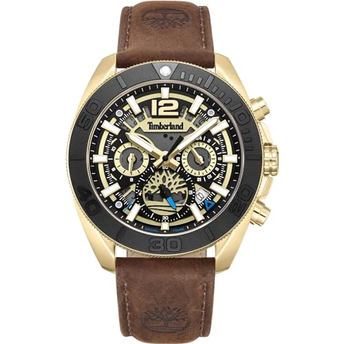 Timberland Herren Analog Quarz Uhr mit Leder Armband TDWGF0041702 von Timberland