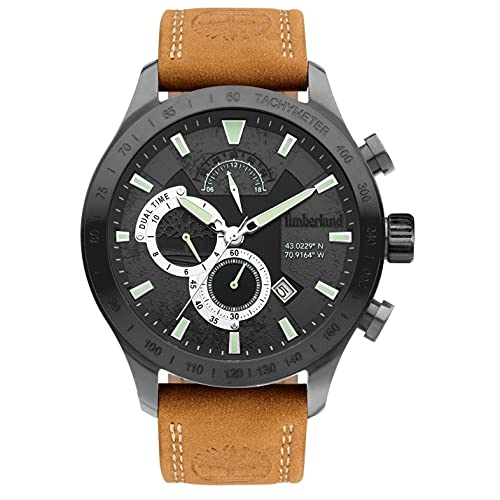 Timberland Herren Analog Quarz Uhr mit Leder Armband TDWGF2100202 von Timberland