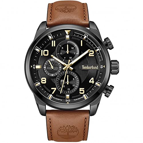 Timberland Herren Analog Quarz Uhr mit Leder Armband TDWGF2201102 von Timberland