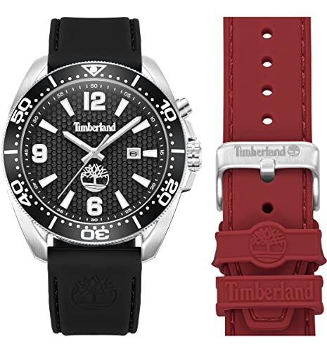 Timberland Herren Analog Quarz Uhr mit Silikon Armband TDWGN0010001 von Timberland