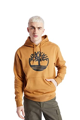 Timberland Herren Core Logo P/O Hood Bb Sweatshirt, Weizenboot/Schwarz, XXL von Timberland