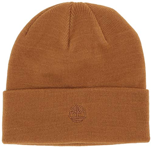 Timberland Herren Cuffed Beanie with Embroidered Winter-Hut, Wheat/Flat Logo, Einheitsgröße von Timberland