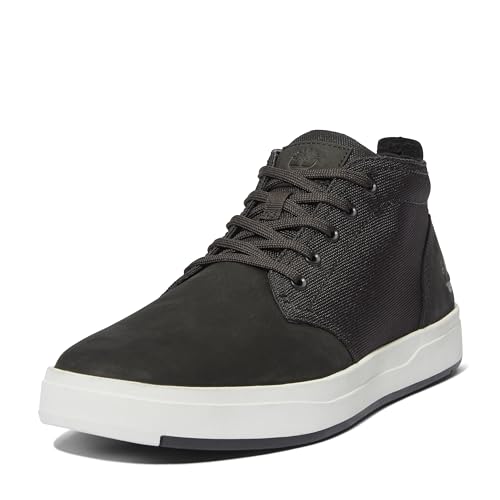 Timberland Herren Davis Square Fabric Leather Chukka Trainers and Sneakers Shoes, Schwarz Black Nubuck, 44 EU von Timberland