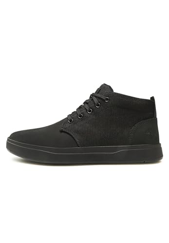 Timberland Herren Davis Square F/L Sneaker Halbhoch, Schwarz (Blackout Nubuck 1), 44 EU von Timberland