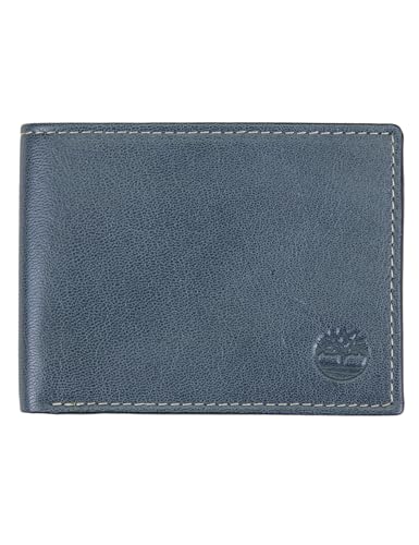 Timberland Herren Blix Lederpasscase Reisezubehör-zweifach gefaltetes Portemonnaie, Navy (Fine Break), Einheitsgröße von Timberland