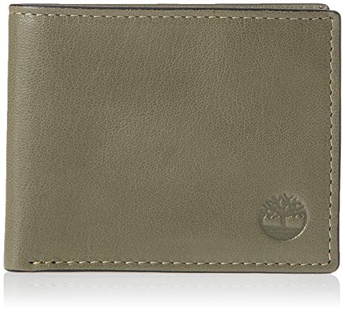 Timberland Herren Leather Wallet with Attached Flip Pocket Reisezubehör-zweifach gefaltetes Portemonnaie, Grau (Fine Break), Einheitsgröße von Timberland
