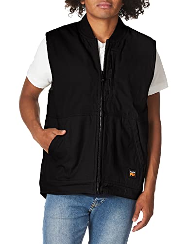 Timberland Herren Gritman Gefütterte Canvas Weste Outdoor Ausrüstung, Tiefschwarz, XXL, Schwarz (Jet Black) von Timberland