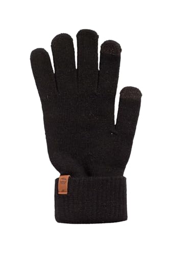 Timberland - Herren Handschuhe mit Logo-Label, Schwarz , Einheitsgröße von Timberland