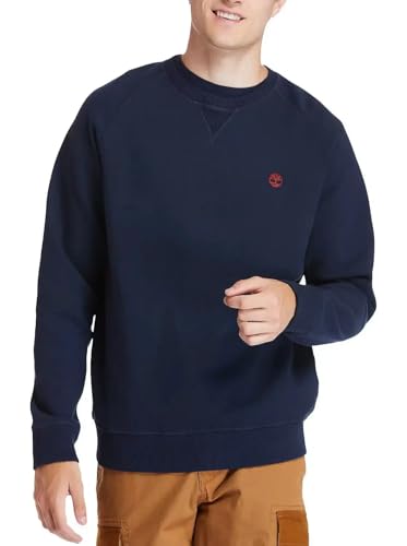 Timberland Herren Jumper Pullover 'Exeter River Basic Brushed Back Crew Sweatshirt' Rundhals (Dark Sapphire) XL von Timberland