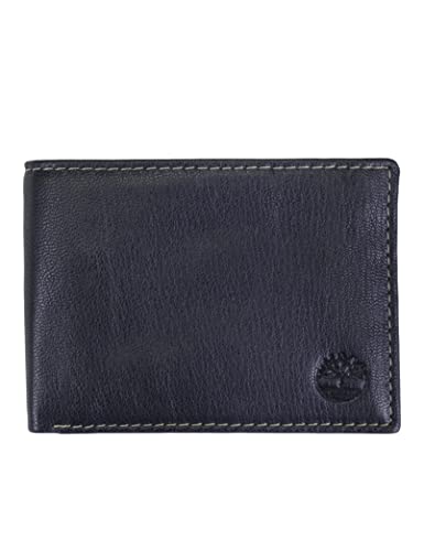 Timberland Herren Leather RFID Blocking Passcase Security Wallet Falt-Brieftasche, Marineblau, Einheitsgröße von Timberland