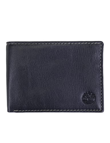 Timberland Herren Leather Passcase Security RFID Wallet Falt-Brieftasche, Marineblau, Einheitsgröße von Timberland