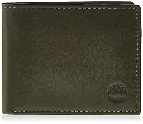 Timberland Herren Leather Wallet with Attached Flip Pocket Reisezubehör-zweifach gefaltetes Portemonnaie, Grau (Fine Break), Einheitsgröße von Timberland